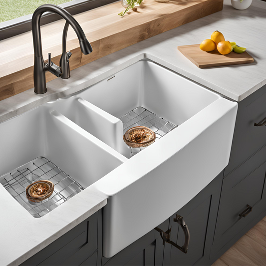 Brixton Hall 36" Double Bowl Stainless Steel Workstation Sink